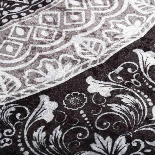 Perivi tepih 120 x 180 cm crno-sivi - Crna i siva 120 x 180 cm Cijena