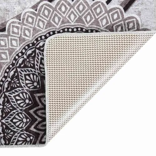 Perivi tepih 120 x 180 cm crno-sivi - Crna i siva 120 x 180 cm Cijena