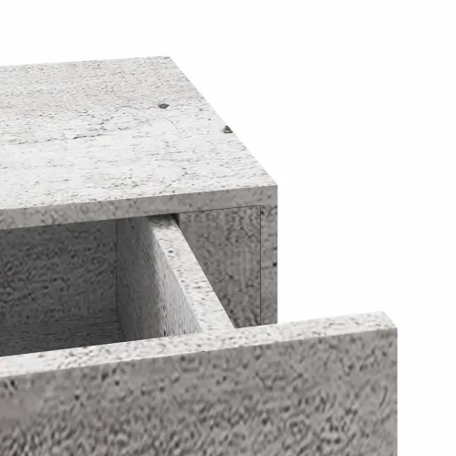 Zidna polica s ladicom siva boja betona 60 x 23,5 x 10 cm MDF - Beton siva 60 x 23.5 x 10 cm 1 Cijena