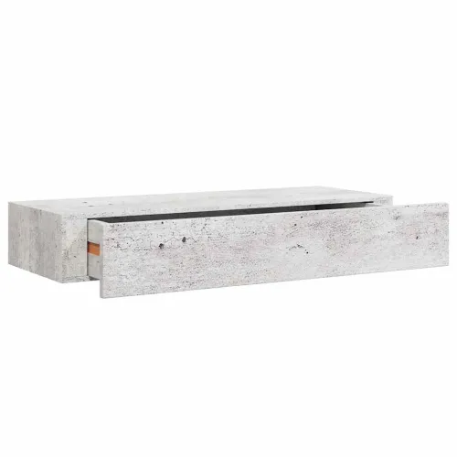 Zidna polica s ladicom siva boja betona 60 x 23,5 x 10 cm MDF - Beton siva 60 x 23.5 x 10 cm 1 Cijena