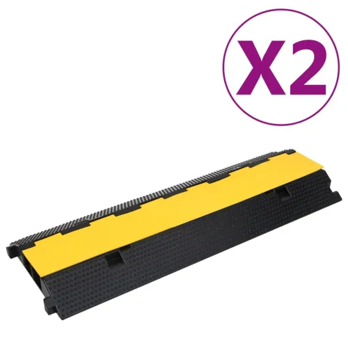 Podna zaštita za kablove s 2 kanala 2 kom 100 cm gumene - 100 x 35 x 7 cm 2 Cijena