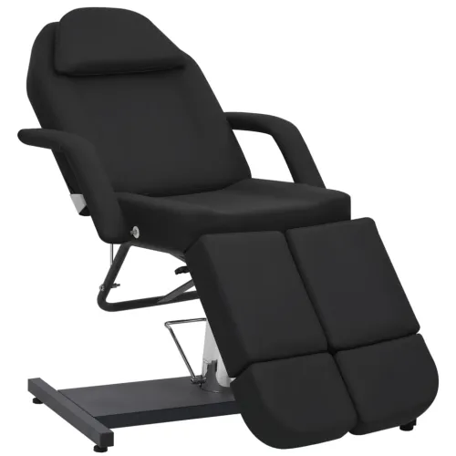 Kozmetička stolica od umjetne kože crna 180 x 62 x 78 cm  - Crna Cijena