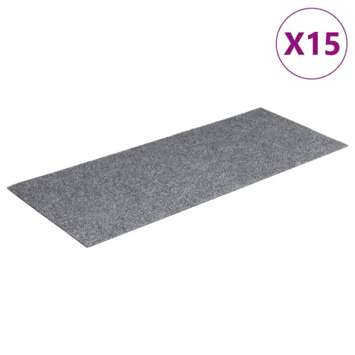 Prostirke za stepenice samoljepljive 15 kom 60x25 cm svijetlo sive pravokutne - Svjetlosiva 60 x 25 cm 15 Cijena