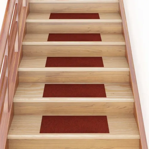 Prostirke za stepenice, samoljepljive, 15 kom 60x25 cm, bordo crvene, pravokutne - Bordo crvena 60 x 25 cm 15 Cijena