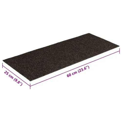Prostirke za stepenice samoljepljive 15 kom 60x25 cm tamnosmeđe pravokutne - Tamno smeđa 60 x 25 cm 15 Cijena