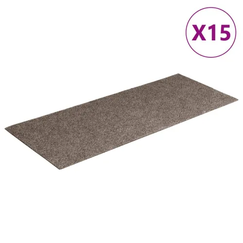 Prostirke za stepenice samoljepljive 15 kom 60x25 cm bež pravokutne - Bež 60 x 25 cm 15 Cijena