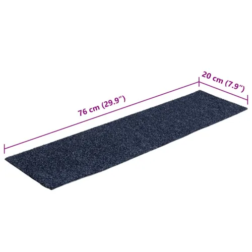 Prostirke za stepenice samoljepljive 15 kom 76x20 cm sivo plave pravokutne - Sivo-plava 76 x 20 cm 15 Cijena