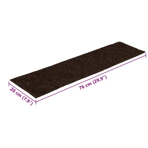 Prostirke za stepenice samoljepljive 15 kom 76x20 cm smeđe pravokutne - Smeđa 76 x 20 cm 15 Cijena