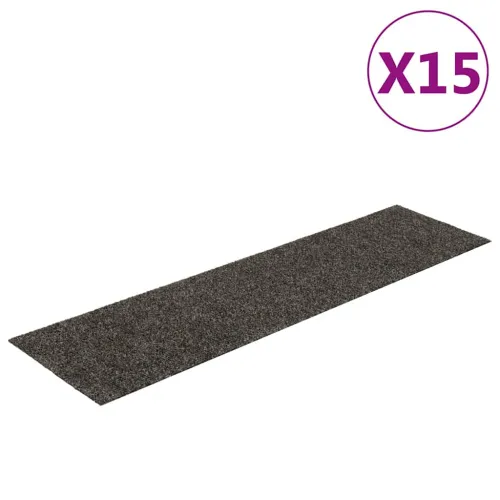 Prostirke za stepenice samoljepljive 15 kom 76x20 cm antracit pravokutne - Antracit 76 x 20 cm 15 Cijena