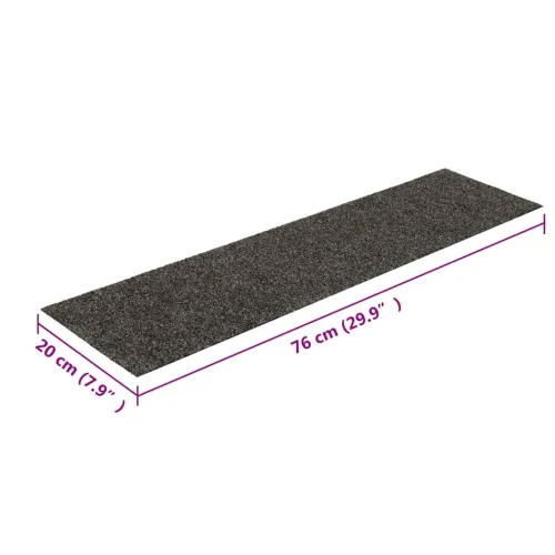 Prostirke za stepenice samoljepljive 15 kom 76x20 cm antracit pravokutne - Antracit 76 x 20 cm 15 Cijena