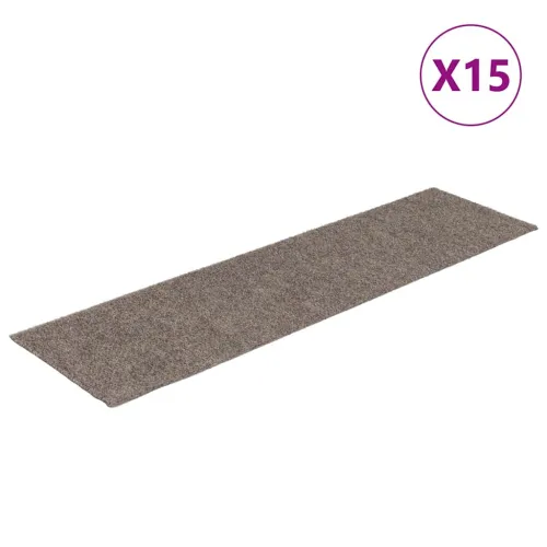 Prostirke za stepenice samoljepljive 15 kom 76x20 cm bež pravokutne - Bež 76 x 20 cm 15 Cijena