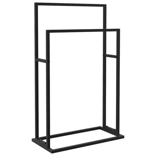 Samostojeći stalak za ručnike crni 48 x 24 x 78,5 cm željezni - Crna 48 x 24 x 78.5 cm Crna 48 x 24 x 78.5 cm Cijena