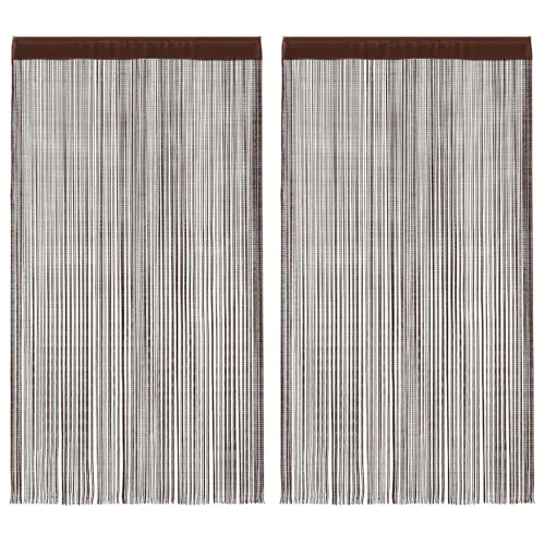 Končane Zavjese 2 kom 140x250 cm Smeđe - Smeđa 140 cm 2 Cijena