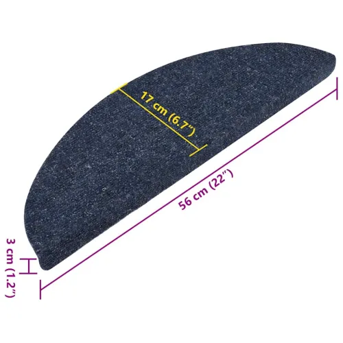 Ljepljivi tepisi za stepenice 15 kom 56x17x3 cm plavi - Plava 56 x 17 x 3 cm 15 Cijena