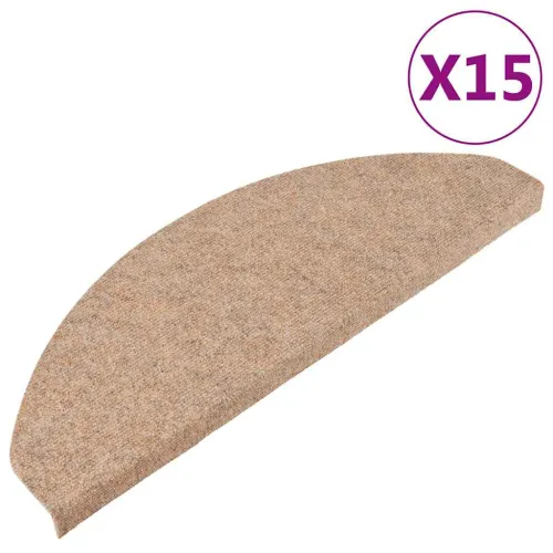 Ljepljivi tepisi za stepenice 15 kom 65x22,5x3,5 cm bež - Bež 65 x 22.5 x 3.5 cm 15 Cijena