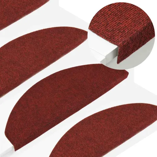 Ljepljivi tepisi za stepenice 15 kom 65x22,5x3,5 cm crveni - Crvena 65 x 22.5 x 3.5 cm 15 Cijena