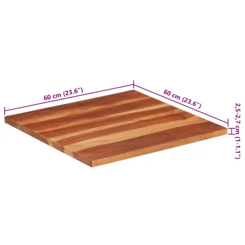 Stolna ploča od masivnog drva bagrema 25 - 27 mm 60 x 60 cm - 60 x 60 cm 25-27 mm 1 Masivno bagremovo drvo 60 x 60 cm 25-27 mm Cijena