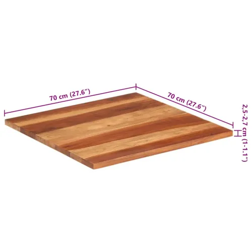 Stolna ploča od masivnog drva bagrema 25 - 27 mm 70 x 70 cm - 70 x 70 cm 25-27 mm 1 Masivno bagremovo drvo Cijena