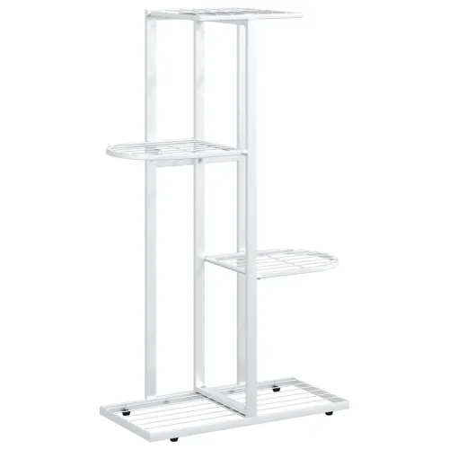 Stalak za cvijeće s 4 razine 43 x 22 x 76 cm bijeli metalni - Bijela 43 x 22 x 76 cm Cijena