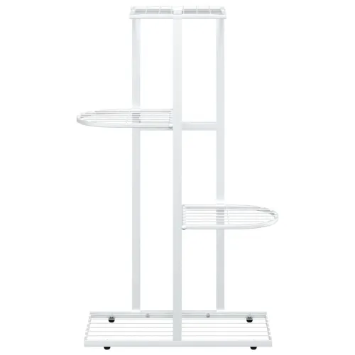 Stalak za cvijeće s 4 razine 43 x 22 x 76 cm bijeli metalni - Bijela 43 x 22 x 76 cm Cijena