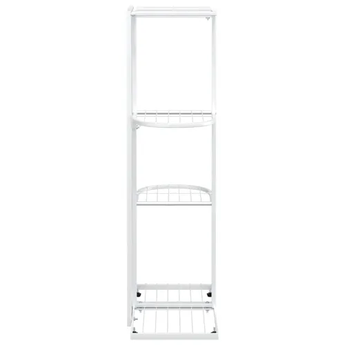 Stalak za cvijeće s 4 razine 43 x 22 x 76 cm bijeli metalni - Bijela 43 x 22 x 76 cm Cijena