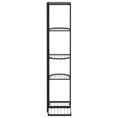 Stalak za cvijeće s 5 razina 43 x 22 x 98 cm crni metalni - Crna 43 x 22 x 98 cm Cijena