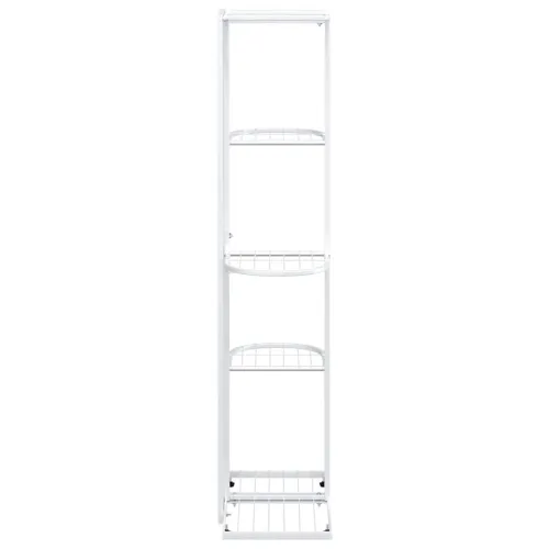 Stalak za cvijeće s 5 razina 43 x 22 x 98 cm bijeli metalni - Bijela 43 x 22 x 98 cm Cijena