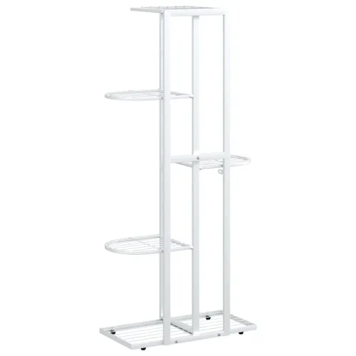 Stalak za cvijeće s 5 razina 43 x 22 x 98 cm bijeli metalni - Bijela 43 x 22 x 98 cm Cijena