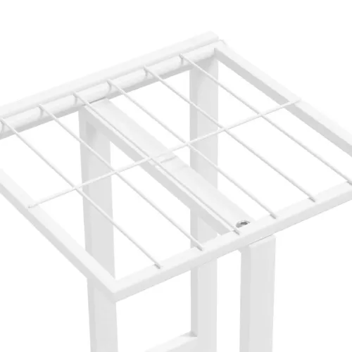 Stalak za cvijeće s 5 razina 43 x 22 x 98 cm bijeli metalni - Bijela 43 x 22 x 98 cm Cijena