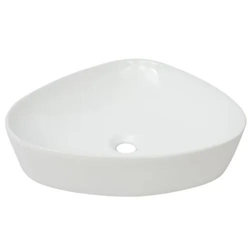 Lavabo - Umivaonik Trokutasti Keramički Bijeli 50,5x41x12 cm - Bijela Bijela Cijena