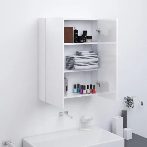 Kupaonski ormarić s ogledalom 60x15x75 cm MDF sjajni bijeli  - Sjajna bijela 1 Cijena