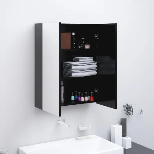 Kupaonski ormarić s ogledalom 60x15x75 cm MDF antracit - Antracit Cijena