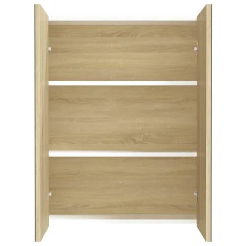 Kupaonski ormarić s ogledalom 60x15x75 cm MDF bijeli i hrast - Bijela i hrast Cijena