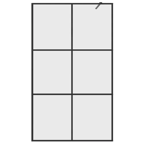 Pregrada za tuširanje s prozirnim staklom ESG 115 x 195 cm crna - Crna 115 x 195 cm Transparentan Cijena