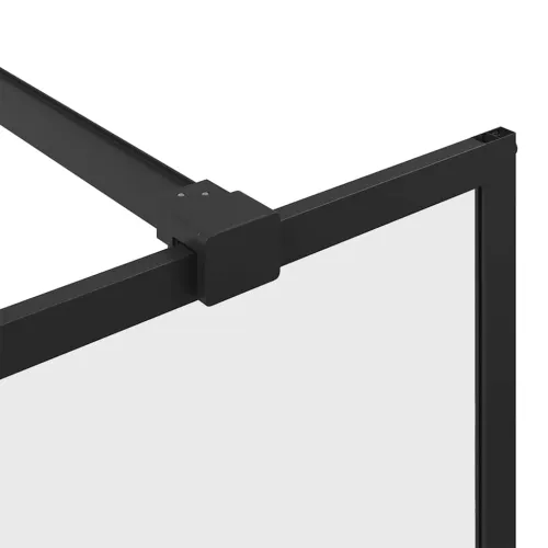 Pregrada za tuširanje s prozirnim staklom ESG 115 x 195 cm crna - Crna 115 x 195 cm Transparentan Cijena