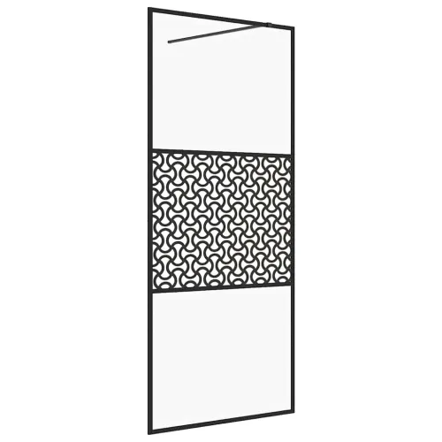 Pregrada za tuširanje s prozirnim staklom ESG 90 x 195 cm crna - Crna 90 x 195 cm Uzorak Cijena