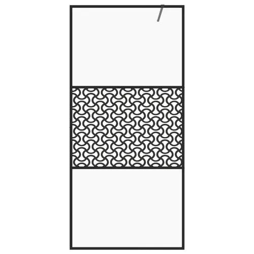 Pregrada za tuširanje s prozirnim staklom ESG 90 x 195 cm crna - Crna 90 x 195 cm Uzorak Cijena