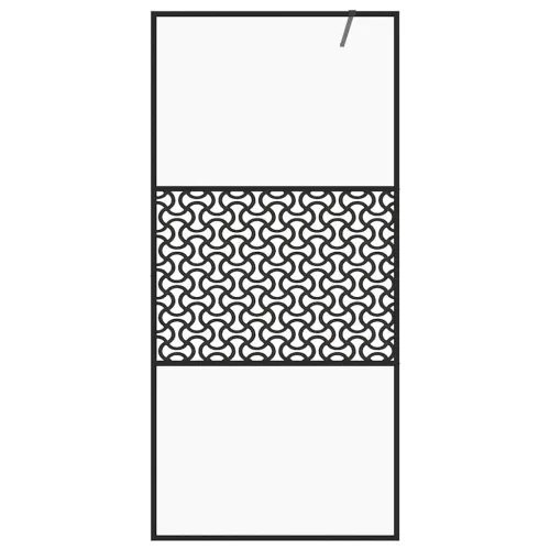 Pregrada za tuširanje s prozirnim staklom ESG 115 x 195 cm crna - Crna 115 x 195 cm Uzorak Cijena