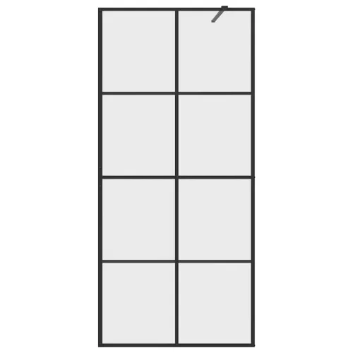 Pregrada za tuširanje s prozirnim staklom ESG 90 x 195 cm crna - Crna 90 x 195 cm Transparentan Cijena