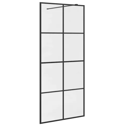 Pregrada za tuširanje s prozirnim staklom ESG 90 x 195 cm crna - Crna 90 x 195 cm Transparentan Cijena