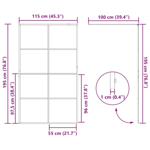 Pregrada za tuširanje s prozirnim staklom ESG 115 x 195 cm crna - Crna 115 x 195 cm Transparentan Cijena