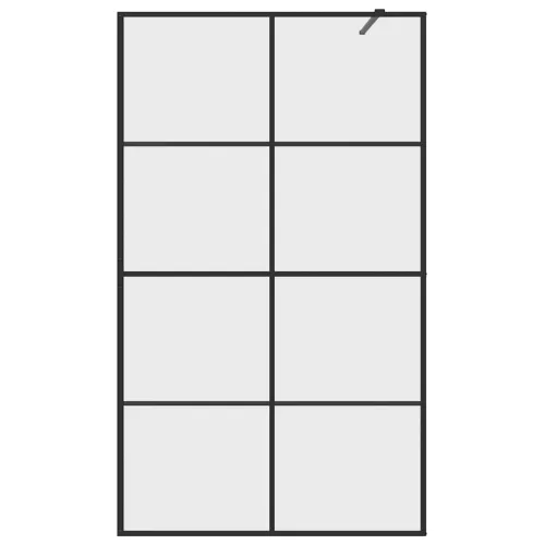 Pregrada za tuširanje s prozirnim staklom ESG 115 x 195 cm crna - Crna 115 x 195 cm Transparentan Cijena