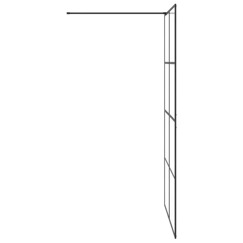 Pregrada za tuširanje s prozirnim staklom ESG 115 x 195 cm crna - Crna 115 x 195 cm Transparentan Cijena