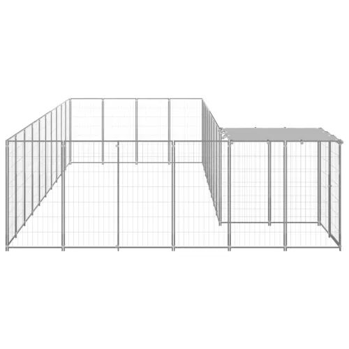 Kavez za pse srebrni 19,36 m² čelični - Srebrno 19.36 m² 1 Cijena