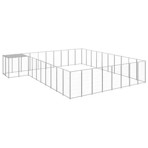 Kavez za pse srebrni 25,41 m² čelični - Srebrno 25.41 m² 1 Srebrno Cijena