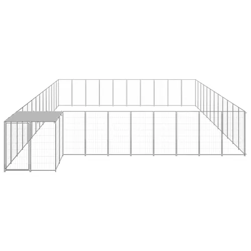 Kavez za pse srebrni 37,51 m² čelični - Srebrno 37.51 m² 1 Cijena