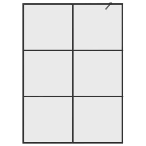Pregrada za tuširanje s prozirnim staklom ESG 140 x 195 cm crna - Crna 140 x 195 cm Transparentan Cijena