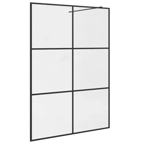 Pregrada za tuširanje s prozirnim staklom ESG 140 x 195 cm crna - Crna 140 x 195 cm Transparentan Cijena