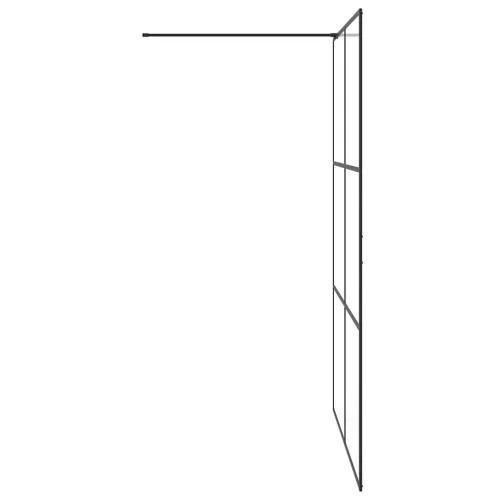 Pregrada za tuširanje s prozirnim staklom ESG 140 x 195 cm crna - Crna 140 x 195 cm Transparentan Cijena