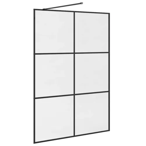Pregrada za tuširanje s prozirnim staklom ESG 140 x 195 cm crna - Crna 140 x 195 cm Transparentan Cijena